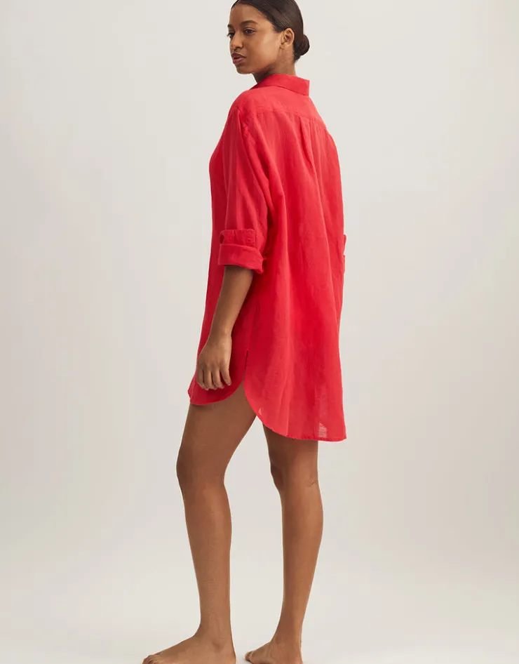 Polo Ralph Lauren Boyfriend Shirt - Coral Hot