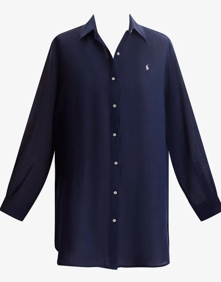 Polo Ralph Lauren Boyfriend Shirt - Navy Hot