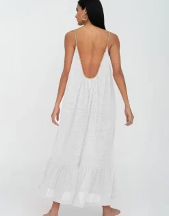 Pitusa Braided Low Back Dress - White Hot