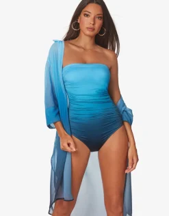 Roidal Brasil Beach Shirt - Blue Ombre Clearance