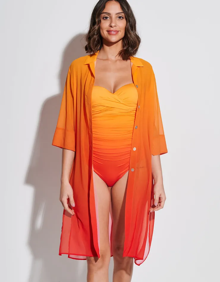 Roidal Brasil Midi Beach Shirt - Oro Sale