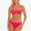 Roidal Brasil Ruched Bandeau Bikini Set - Flower Pink Online