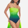 Roidal Brasil Ruched Bandeau Swimsuit - Lima Clearance