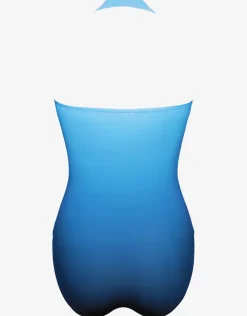 Roidal Brasil Ruched Bandeau Swimsuit - Blue Ombre Discount