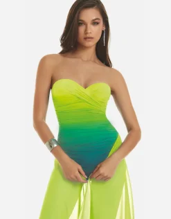 Roidal Brasil Ruched Twist Bandeau Swimsuit - Lima New