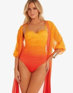 Roidal Brasil Ruched Twist Bandeau Swimsuit - Oro Sale