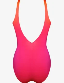 Roidal Brasil Wrap Front Swimsuit - Pink Ombre Hot
