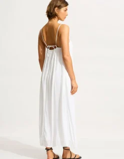 Seafolly Broderie Maxi Dress - White Sale