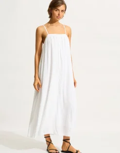 Seafolly Broderie Maxi Dress - White Sale
