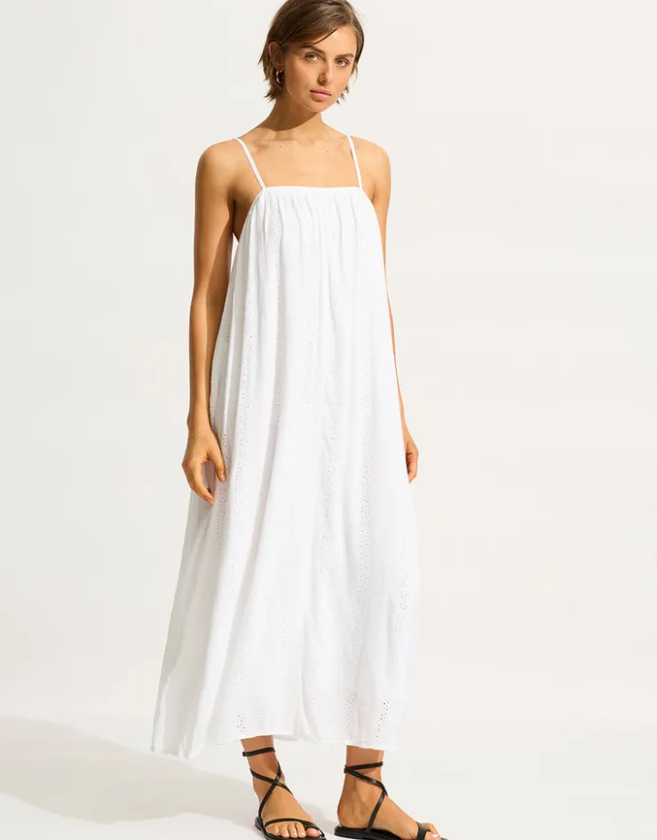 Seafolly Broderie Maxi Dress - White Sale