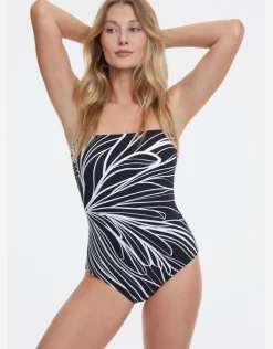 Gottex Buona Sera Bandeau Swimsuit - Black Clearance