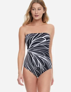 Gottex Buona Sera Bandeau Swimsuit - Black Clearance