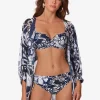 Roidal Cachemire Underwired Bikini Set - Blue and White New