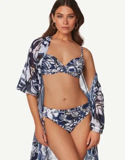 Roidal Cachemire Underwired Bikini Set - Blue and White Floral Hot