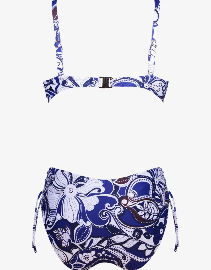 Roidal Cachemire Underwired Bikini Set - Blue and White New