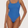 Hunza G Camille Swimsuit - Metallic Denim Hot