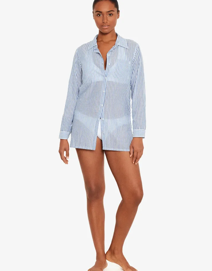 Lauren Ralph Lauren Camp Shirt - White Stripe Fashion