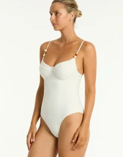 Sea Level Caracus Balconette Bra Swimsuit - Coconut Best