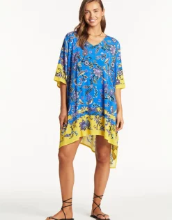 Sea Level Carnivale Kaftan - Cobalt Outlet