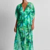 Lauren Ralph Lauren Cartago Palms Midi Kaftan - Multi Outlet