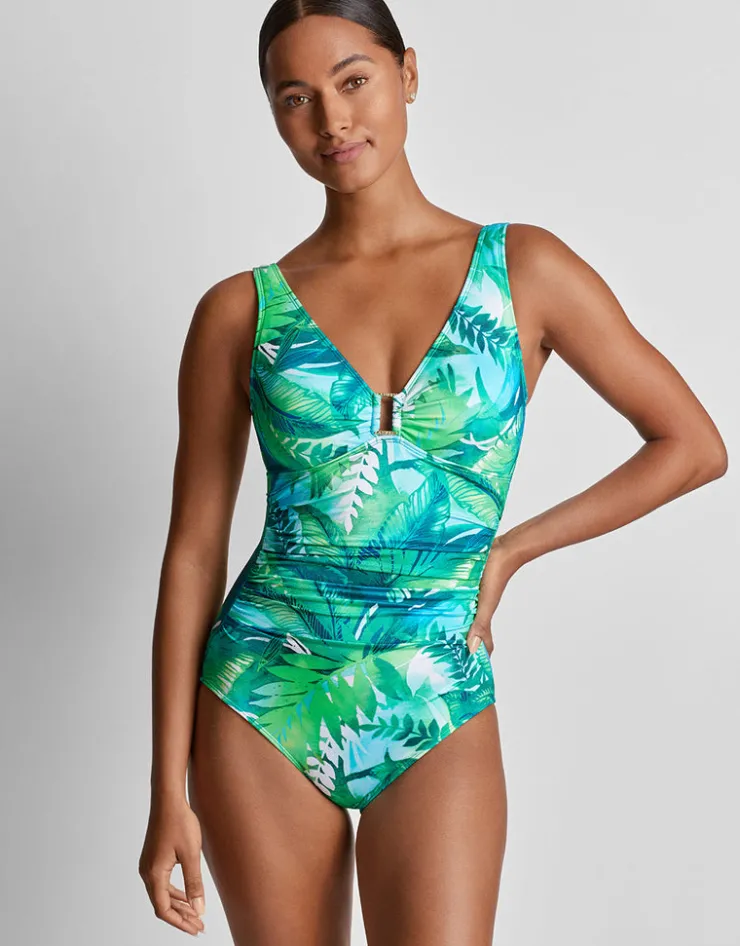 Lauren Ralph Lauren Cartago Palms Ring OTS Underwired Swimsuit - Multi Fashion