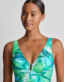 Lauren Ralph Lauren Cartago Palms Ring OTS Underwired Swimsuit - Multi Fashion