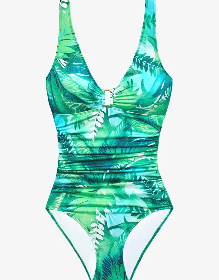 Lauren Ralph Lauren Cartago Palms Ring OTS Underwired Swimsuit - Multi Fashion