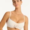 Sea Level Casa Del Mar Flower Balcony Bikini Top - Coconut New