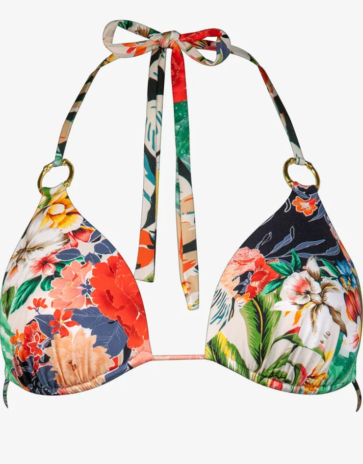 Maryan Mehlhorn Cascades Ring Triangle Bikini Top - Colour Vibration Hot