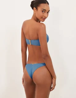 ViX Paula Hermanny Cave Cora Bandeau Bikini Top - Blue Best