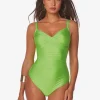 Roidal Ceylan Underwire Crossover Swimsuit - Lime Online