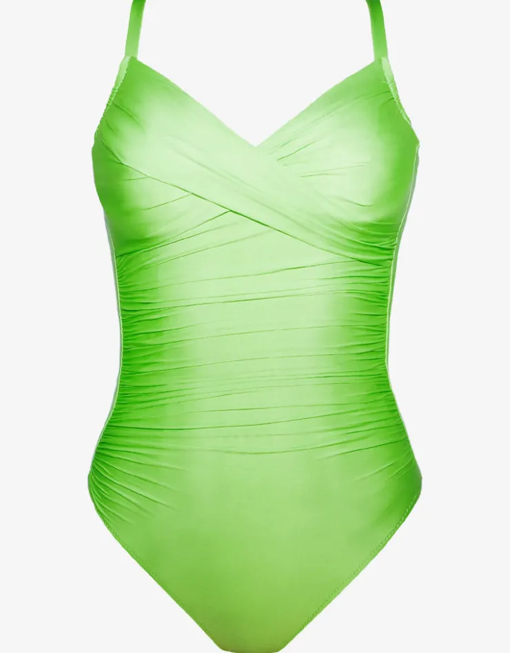 Roidal Ceylan Underwire Crossover Swimsuit - Lime Online