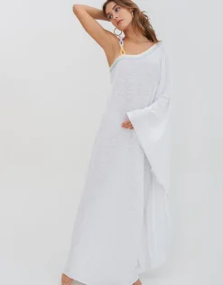 Pitusa Chain One Shoulder Maxi Dress - White Discount