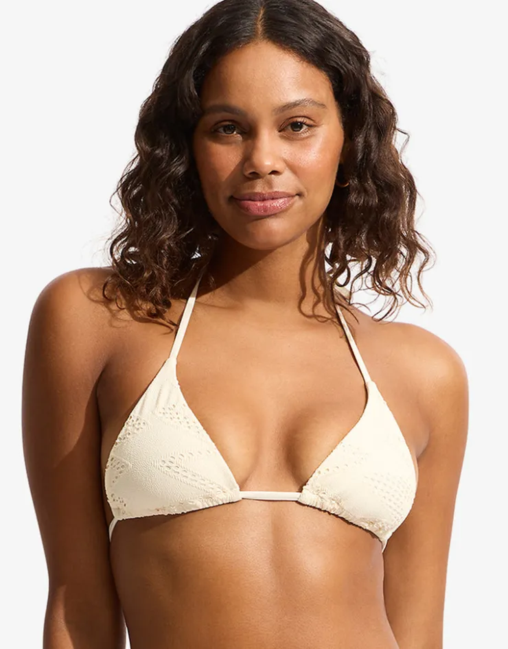 Seafolly Chiara Slide Tri Bikini Top - Ecru Best