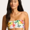 Seafolly Ciao Bella Bandeau Bikini Top - White Discount
