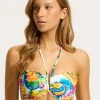Seafolly Ciao Bella DD U Tube Bikini Top - White Clearance