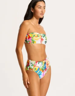 Seafolly Ciao Bella High Waisted Bikini Pant - White Best