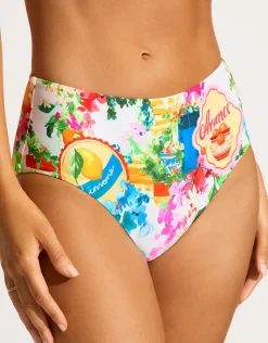 Seafolly Ciao Bella High Waisted Bikini Pant - White Best