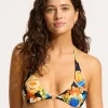 Seafolly Ciao Bella Longline Halter Bikini Top - True Navy Discount