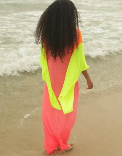 Pitusa Clara Butterfly Kaftan - Hot Pink Clearance