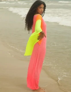 Pitusa Clara Butterfly Kaftan - Hot Pink Clearance