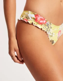 Seafolly Coast to Coast High Cut Rio Bikini Pant - Wild Lime Hot