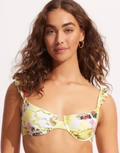 Seafolly Coast to Coast Underwire Bra Bikini Top - Wild Lime Best