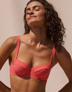 Watercult Coastal Daydream Balconette Bikini Top - Coral Sunset Best
