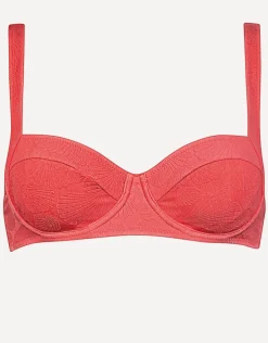 Watercult Coastal Daydream Balconette Bikini Top - Coral Sunset Best
