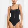 Maryan Mehlhorn Code Tank Swimsuit - Black Sale
