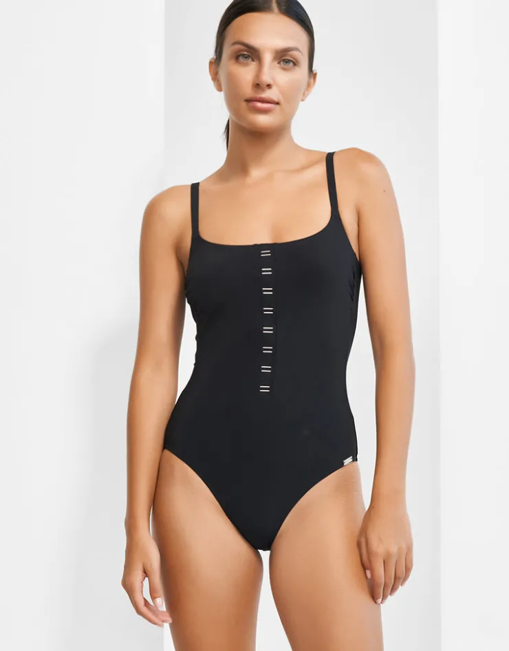 Maryan Mehlhorn Code Tank Swimsuit - Black Sale