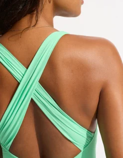 Seafolly Collective Cross Back Swimsuit - Mint Clearance