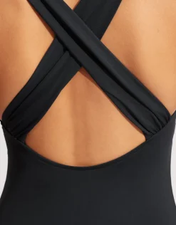 Seafolly Collective Cross Back Swimsuit - Black Hot