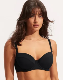 Seafolly Collective DD Cup Underwire Bikini Top - Black Sale